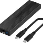 SABRENT USB 3.2 Type-C Tool-Free Enclosure for M.2 PCIe NVMe and SATA SSDs (EC-SNVE)