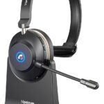 Wireless Headset with Mic for Work: 6.0 Bluetooth Headset with AI Noise Cancelling Mic,45 Hours Worktime & Mute Button,Headset with Microphone for Pc,iPhone,Computer,Remote Work,Office,Zoom, Skype