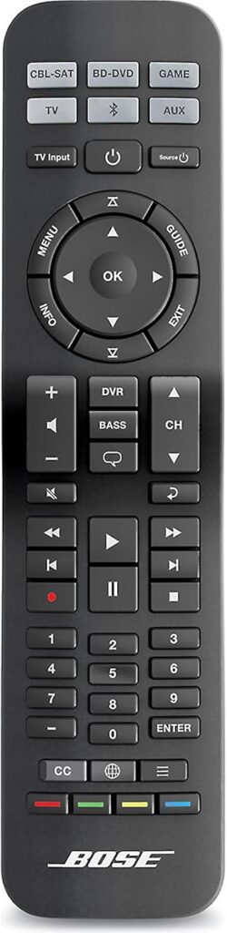 Bose RC-PWS III Universal Remote Control for Solo TV Sound Systems & CineMate Home Theater Speaker Systems (Renewed)