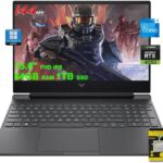 HP Victus Gaming Laptop 15.6″ FHD IPS 144Hz Intel 8-core i5-13420H (>i7-12650H) 64GB RAM 1TB SSD GeForce RTX 4050 6GB Backlit USB-C B&O Fast Charge Win11Pro w/ICP Accessory