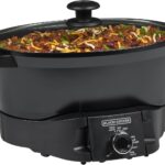 BLACK+DECKER Multicooker 7QT Family Size, 5-in-1 Functions, Neat โN Cleanโข Technology, Slow Cook, Steam/Boil, Precision Roast, Sear/Saute, & Rice