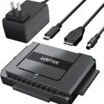 Unitek USB C to SATA 6Gbps IDE Adapter External Hard Drive Converter Kit for Universal 2.5/3.5 inch HDD/SSD Hard Drive Disk, DVD-ROM/CD-ROM/CD-RW, with USB C Connector & 12V/2A Power Adapter