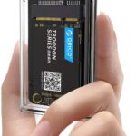 ORICO USB 3.0 mSATA SSD Enclosure, 5Gbps Transparent External SSD Adapter with USB-C to C/A Cable, UASP & Trim Support, Up to 2TB Capacity, Portable PC Case for 3050 mSATA SSD – TC10