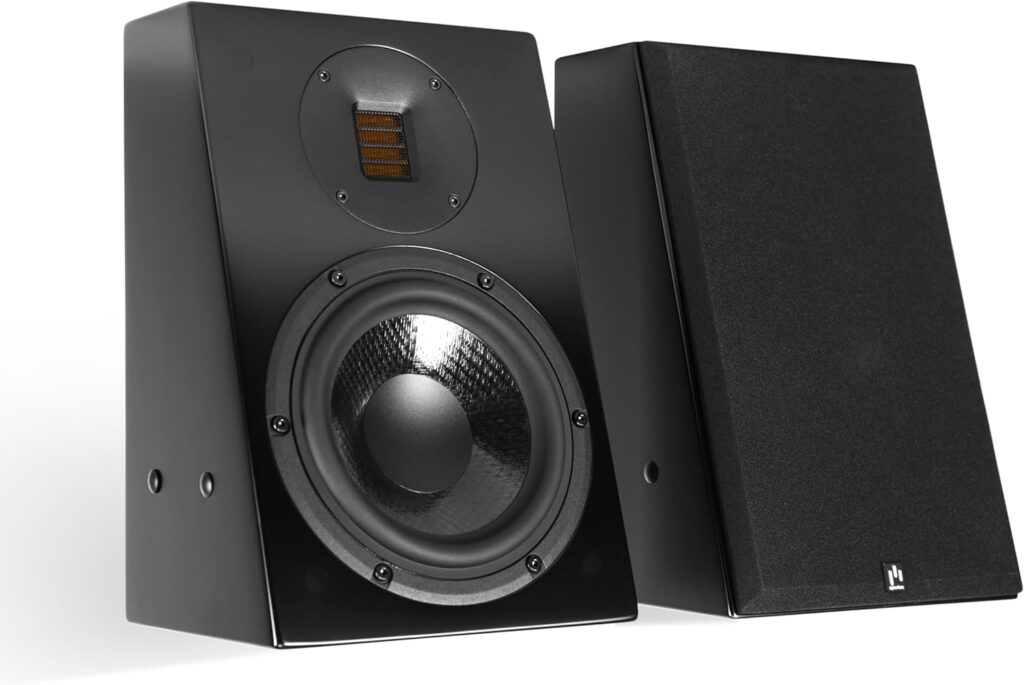 Aperion Audio Theatrus TC65 2-Way 6.5″ Height/Surround Speaker Pair for Dolby Atmos Home Theater Surround Sound System(Stealth Black)