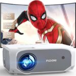 FUDONI Projector with WiFi and Bluetooth, Native 1080P Outdoor Movie Projectors 4k Supported, 15000L Portable Home Theater Projector Max 300″, Indoor&Outdoor Use