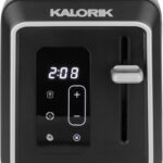 Kalorik Toaster Designer Series 2-Slice with Large LED Display and Adjustable Shade Settings, Features Digital Countdown Timer Wide Slots and High Lift Lever, 850-Watts, Black