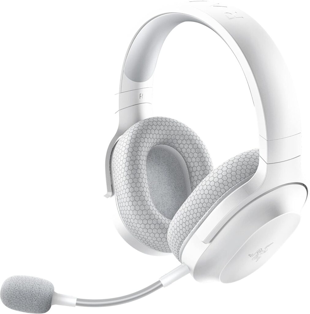 Razer Barracuda X Wireless Gaming & Mobile Headset (PC, PlayStation, Switch 2, Android, iOS): 2.4GHz Wireless + Bluetooth – Lightweight – 40mm Drivers – Detachable Mic – 50 Hr Battery – Mercury White