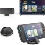 Switch 2 TV Dock 4K/60Hz HDR for Nintendo Switch 2 2025, with HDMI 2.0 Adapter/1000Mbps Ethernet LAN Port/Type C Port/USB Port PD3.0 Charger for Nintendo Switch 2 (HDMI 2.0)