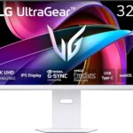 LG 32G810SA-W 32-inch Ultragear 4K UHD (3840 x 2160) IPS Gaming Monitor, 144Hz, 1ms, NVIDIA G-Sync Compatible, AMD FreeSync Premium, VESA DisplayHDR 400, HDMI, DisplayPort, USB Type-C, White