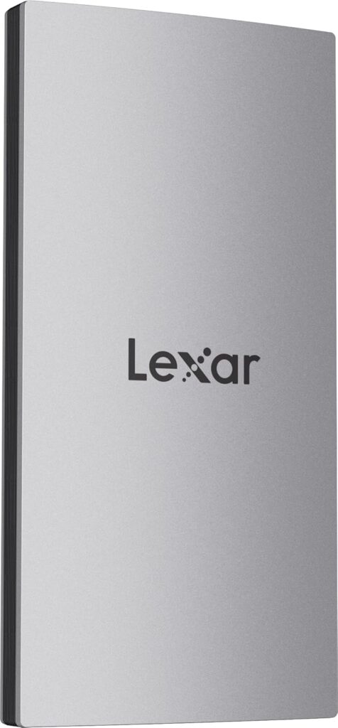 Lexar 2TB ES3 External SSD, Up to 1050MB/s Read, Storage Expansion, Compatible w/USB-C Smartphones, iPhone 15/16, PC, Mac, Tablets, Sleek & Sturdy Design, Silver (LES3XXX002T-RNSAU)