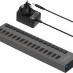 SABRENT 16-Port USB 3.0 Data Hub and Charger with Individual Power Switches, 90W High-Power Output (HB-PU16)