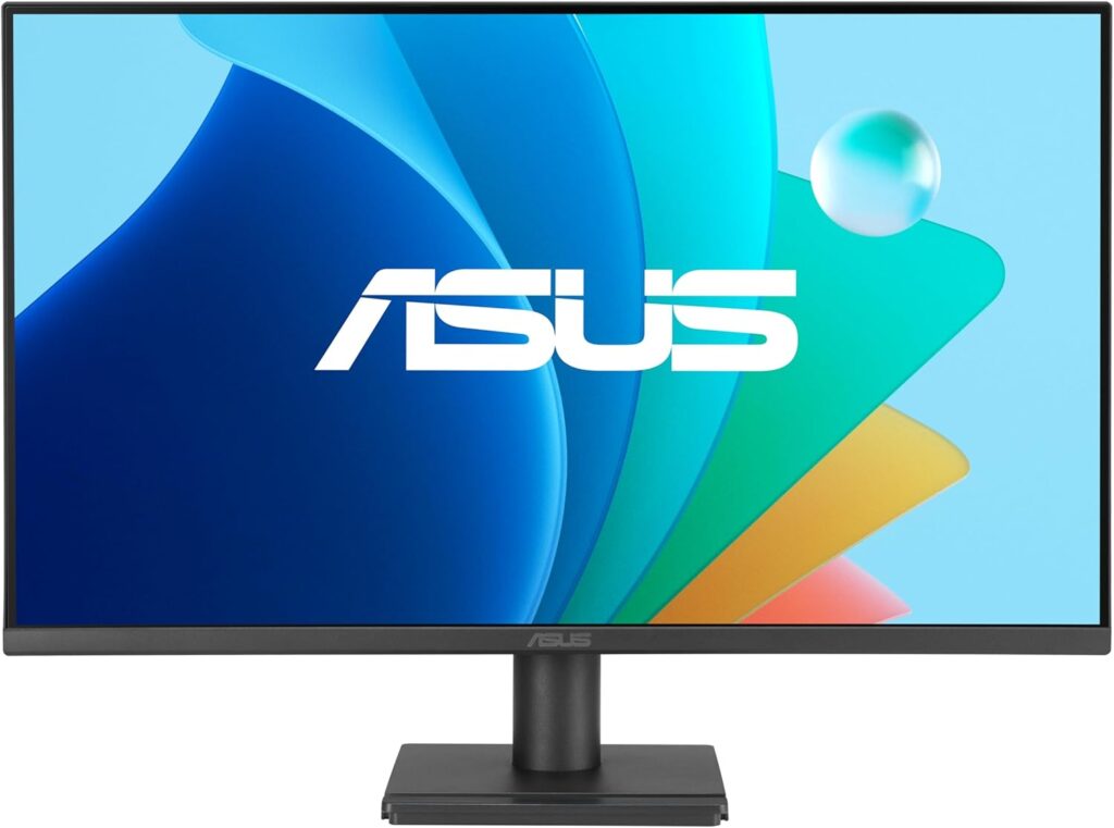 ASUS 27″ 1080P Eye Care Monitor (VA279HG) – IPS, Full HD, 99% sRGB, Frameless, 120Hz, 1ms, Adaptive-Sync, HDMI, VGA, Low Blue Light, Flicker Free, Wall Mountable, 3 yr Warranty
