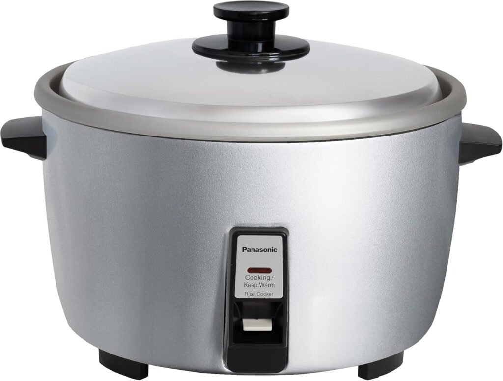 Panasonic Commercial Rice Cooker, Large Capacity 46-Cup (Cooked), 23-Cup (Uncooked) with One-Touch Operation and 8-Hour Keep Warm – SR-42HZP – Silver