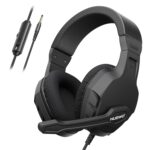 NUBWO U3 Gaming Headset with Mic for PC, PS4, PS5, Xbox 1, Mac, Switch, Wired Over-Ear Gaming Headphones with Mic Clear Call, Lightweight & in-Line Control-Black