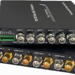 4-Channel FC Fiber Converter for Broadcast and Engineering，3G 1080P@60Hz Fiber Extender with 1Ch Backward RS485 and 4Ch Tally, Up to 20km Over Single-Mode FC