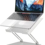 BESIGN LS10 Aluminum Laptop Stand, Ergonomic Adjustable Notebook Tablet Stand, Computer Holder Compatible with Air, Pro, Dell, HP, Lenovo More 10-14″ Laptops, Silver