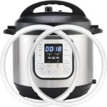 2-Pack Sealing Ring for Instant Pot 6 Quart, Food-grade Silicone Replacement Parts for Instant Pot 6 Qt, BPA-Free Accessories for Instant Pot, Lid Gasket Seal Sealing Ring for Instantpot 5&6 Qt, Clear