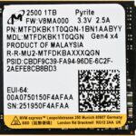 Micron 1TB 2500 M.2 2230 PCIe Gen 4.0×4 NVMe SSD Up to 7100 MB/s Compatible with Steam Deck Surface Ally Mini PCs Laptops