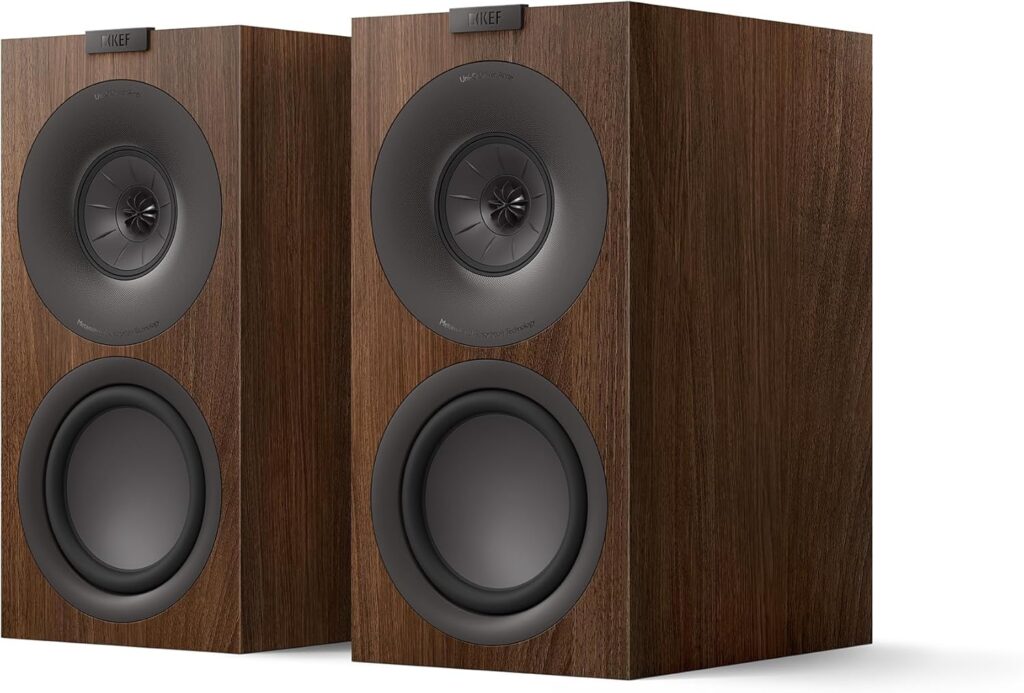 KEF Q Concerto Meta Three-Way Bookshelf Speaker (Walnut, Pair)
