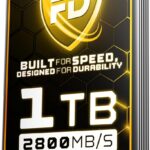 Fantom Drives Extreme 1TB External SSD – 2800MB/s, Thunderbolt 3, USB Type-C, Aluminum, 3D NAND TLC, TB3X-2300N1TB