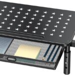 Zimilar Monitor Stand Riser with Metal Mesh Drawer, Height Adjustable with Phone Holder for Computer, Laptop, Printer, Notebook, Computer Monitor Stand with Storage
