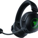 Razer Kraken V3 Pro HyperSense Wireless Gaming Headset w/Haptic Technology: Triforce Titanium 50mm Drivers -THX Spatial Audio – Hyperspeed Wireless – Fabric & Leather Memory foam Cushion (Renewed)
