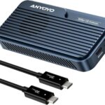 ANYOYO 80Gbps M.2 NVMe SSD Enclosure Supports Up to 8TB Intelligent Temperature Control & Fan Cooling, Compatible with Thunderbolt 3/4/5/USB4, Backward Compatible with USB 3.2/3.1/3.0