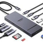 UGREEN 11-in-1 Docking Station: 4K@120Hz DP+HDMI, Dual 10Gbps USB-C, 100W PD, SD/TF, Gigabit Ethernet, 3.5mm Audio, Aluminum Body Revodock Pro for MacBook/Dell/HP/Lenovo