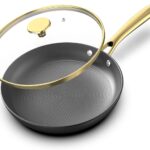 imarku Non Stick Frying Pans, 10 Inch Frying Pan with Lid, Professional Cast Iron Skillets Nonstick Frying Pan, Frying Pans Nonstick with Lid and Stay Cool Handle, Chrismas Gifts for Women and Men