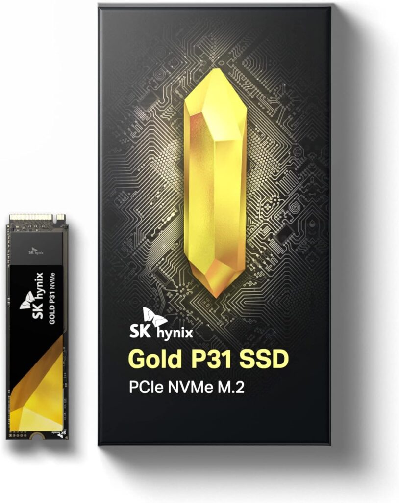 SK hynix Gold P31 500GB PCIe NVMe Gen3 M.2 2280, Up to 3500MB/S, Compact M.2 SSD Form Factor SSD, Internal Solid State Drive with 128-Layer NAND Flash