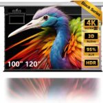 NothingProjector Projector Screen ALR, 100 inch Motorized Drop Down, Ambient Ceiling Light Rejecting, 4K UHD, Pull Down with Remote, Ultra Short Throw Projection, Wall Mount, Home Theater A NothPJ