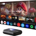 Yaber K300s Ultra Short Throw Projector, 4K Support Triple Laser Projector, 100″ Image at 9″, Dolby Vision, 150% NTSC, Google TV, 30W JBL Speaker, for Home Theater Gaming