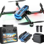 GPS Drones with 4K Camera for Adults with HD Screen on Controller and Follow Me Mode,Long Flight Time and Distance,Transmission and GPS Auto Return,G10 RC Quadcopter Easy fly for Beginner and Kids,Under 249g