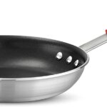 Tramontina Professional 10-Inch Non Stick Frying Pan, Heavy-Gauge Aluminum Skillet with Reinforced Nonstick Coating, Red Handle, Dishwasher and Oven Safe
