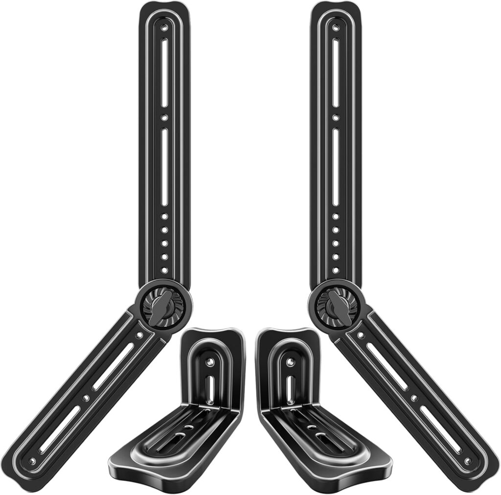Soundbar Mount Bracket, Sound Bar Mounts Under TV or Above TVs Fits Most Sound Bars Up to 20 Lbs, Soundbar TV Mount with 180° Adjustable
