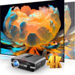 Daylight Projector 4K Ultra HD 2300 High ANSI Smart Home Theater with WiFi 6, Bluetooth, NFC, Streaming Apps, Bright Daytime Proyector, HDR10+, Auto Focus, HDMI 2.1 ARC USB for Movie Video Gaming CIVE
