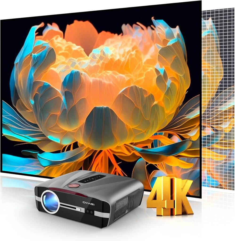 Daylight Projector 4K Ultra HD 2300 High ANSI Smart Home Theater with WiFi 6, Bluetooth, NFC, Streaming Apps, Bright Daytime Proyector, HDR10+, Auto Focus, HDMI 2.1 ARC USB for Movie Video Gaming CIVE