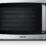 TOSHIBA ML-EM09PA(SS) Small Microwave Oven with 6 Auto Menus, Mute Function & Child Lock, LED Lighting, Perfect for Apartments & Dorms, 0.9 Cu Ft, 10.6 Inch Removable Turntable, 900W, Stainless Steel