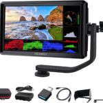 FEELWORLD S55 V3 6 Inch DSLR Camera Field Monitor Bundle – FHD IPS Screen, 4K HDMI in/Out, Tilt Arm, Power Output, Battery & Carry Case Included