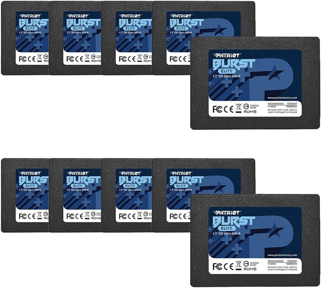 Patriot Memory Burst Elite SATA 3 120GB SSD 2.5″ – 10 Pack
