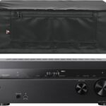 TXEsign Dust Cover Compatible with YAMAHA R-S202BL/Sony STRDH590/STRDH190, Nylon Protective Case with Zipper Remote Bag for Stereo Receiver, Projector, Amplifier, Turntable