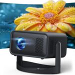 Projector with WiFi and Bluetooth, Portable 4k Movie Projector, 1080P HD Support, 360° Adjustable Stand, Electric Focus & Auto Keystone Correction, Compatible for Phone, TV Stick, HDMI, USB, Laptop