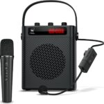 Voice Amplifier Wireless Microphone/Handheld Mic- 40W Portable Microphone and Speaker Wireless karaoke System, Bluetooth Speaker with Mics Personal Pa System, 4 Sound Effects for Teachers Speaking S95