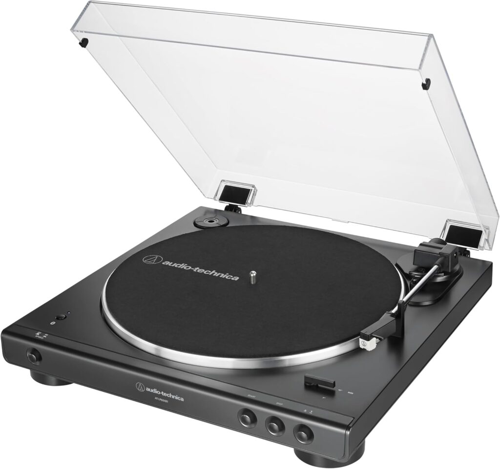 Audio-Technica AT-LP60XBT-BK Fully Automatic Wireless Belt-Drive Turntable (Black) (ATLP60XBTBK)