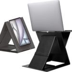 MOFT Folding Laptop Stand Lap Desk, Portable & Mini Computer Stand Laptop Desk for Travel and Home Office, Ergonomic Design with Adjustable Viewing Angles, Lightweight Computer Cooling Riser, Black
