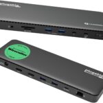 Plugable Thunderbolt 4 Dock with 100W Charging, Thunderbolt Certified, Laptop Docking Station Dual Monitor Single 8K or Dual 4K HDMI for Windows and Mac, 4X USB, Gigabit Ethernet (TBT4-UD5)