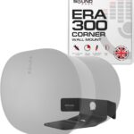 Sound Bass ERA300 Corner Wall Mount Bracket, Low Profile, Black, Single (1pc), Includes Mounting Hardware, Compatible with Sonos ERA 300 Speaker