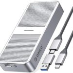 ORICO Upgraded M.2 NVMe SSD Enclosure 40Gbps PCIe3.0x4 USB C Adapter, Aluminum NVMe PCIe 2280 M-Key(B+M Key) External Solid State Drive Case, Support Thunderbolt 3/4 USB3.2/3.1/3.0/Type C-M224-Silver
