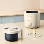 TOPWIT Rice Cooker Small, Mini Rice Cooker 2 Cups Uncooked, 1.2L Portable Rice Maker with Non-stick Coating, BPA Free, One Touch & Keep Warm Function, Beige