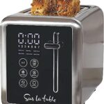 Sur La Table 2-Slice Touchscreen Toaster – Digital LED Display with 7 Browning Levels, Wide Slots for Bagels, Bread & More, Removable Crumb Tray, Safe Kitchen Appliance for Breakfast & Toasted Food